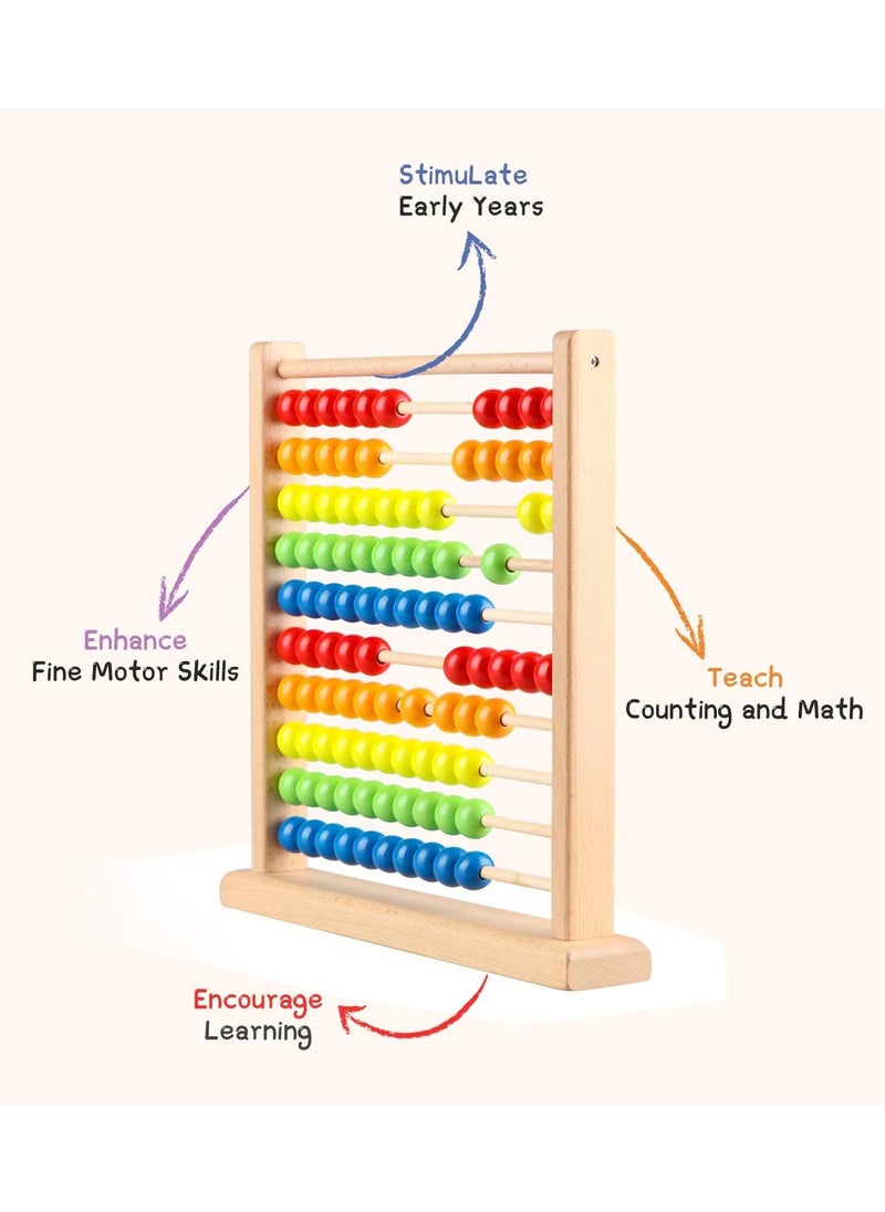 Classic Wooden Abacus – Early Learning Counting Toy for Toddlers