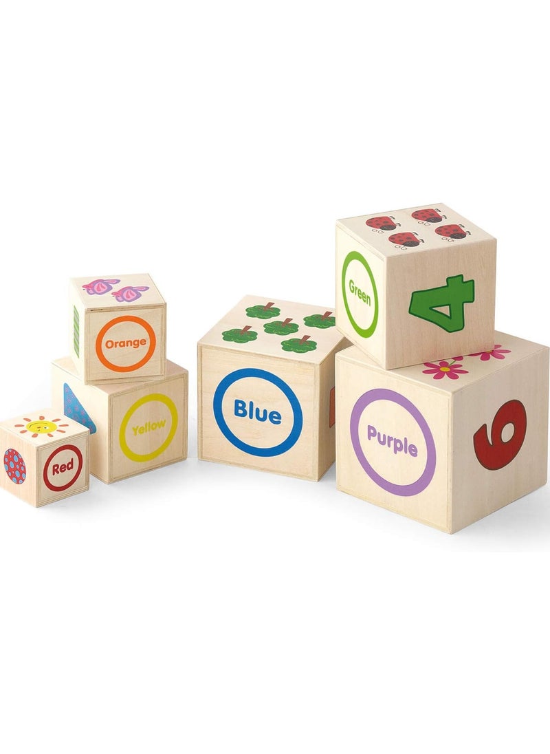 Wooden Nesting & Stacking Blocks – Educational Toy for Toddlers, Animal & Number Learning, Safe & Durable, for Ages 12 Months+