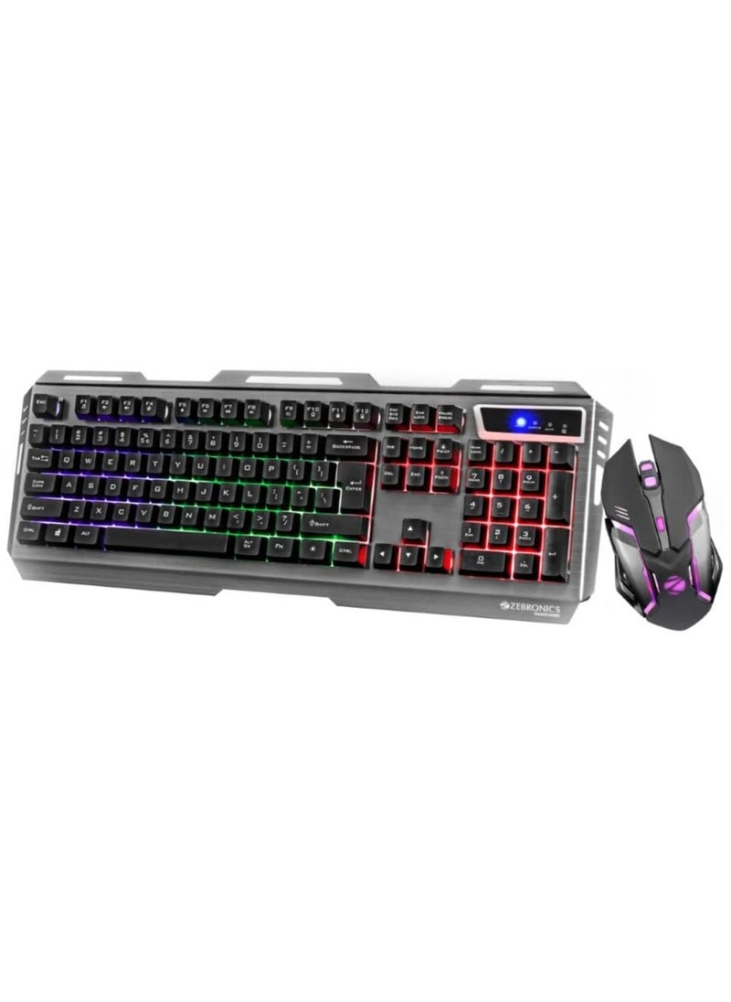 Zeb-Transformer Gaming Keyboard and Mouse Combo (USB, Braided Cable)