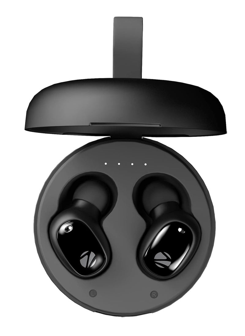Zeb-Sound 1 TWS Earbuds with BT5.0, Up to 12H Playback, Touch Controls, Voice Assistant, Splash Proof Type C Portable Charging Case, Wireless