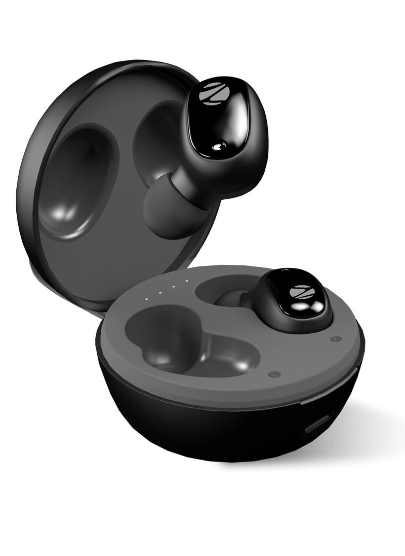 Zeb-Sound 1 TWS Earbuds with BT5.0, Up to 12H Playback, Touch Controls, Voice Assistant, Splash Proof Type C Portable Charging Case, Wireless
