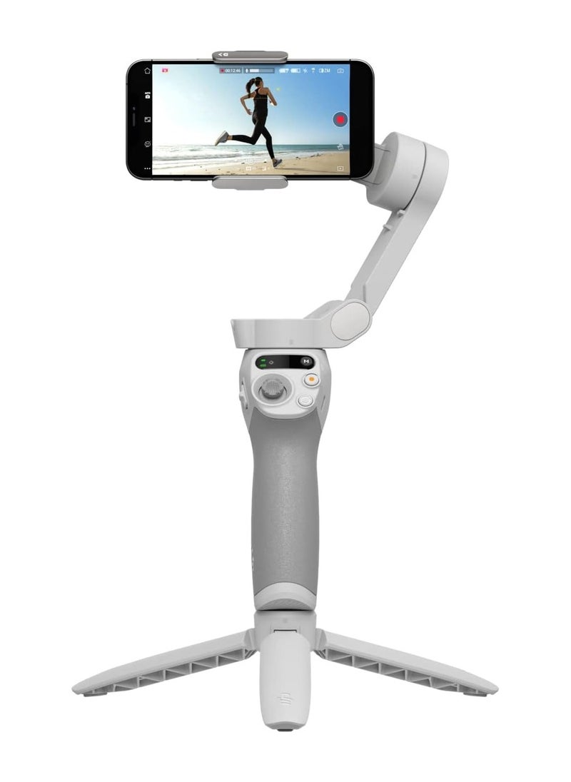 Osmo Mobile 7 Gimbal Stabilizer for iPhone, Android, Built-in Tripod, Ultra-Light, Comfortable Grip, 3-Axis Phone Gimbal, ActiveTrack 7.0, ShotGuides, One-Tap Edit, 10hrs Use, Phone Charging