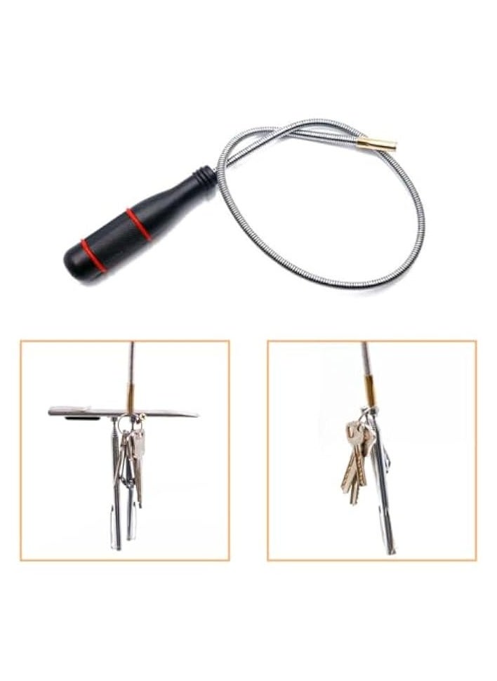 3 Pack Telescoping Magnet Pick-Up Tool Set Retrieving Telescoping Magnet Pickup Tools Extendable Magnetic Pick up Tools Bendable Spring Magnet Stick