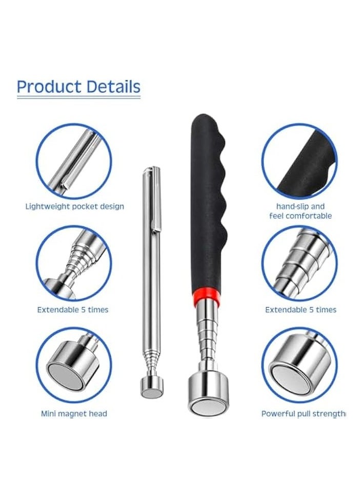 Telescoping Magnet Pick up Tools, Include 20 lb Magnetic Tool and 3 lb Telescoping Magnet Stick Gadget for Hard to Reach Places