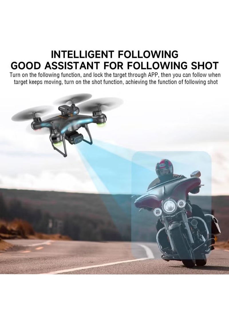 F192 Drone with HD Camera – 90° Remote ESC Camera, Optical Flow Positioning, Handless Mode, Altitude Mode, 360° Flip, WiFi, One Key Return, Obstacle Avoidance & LED Light