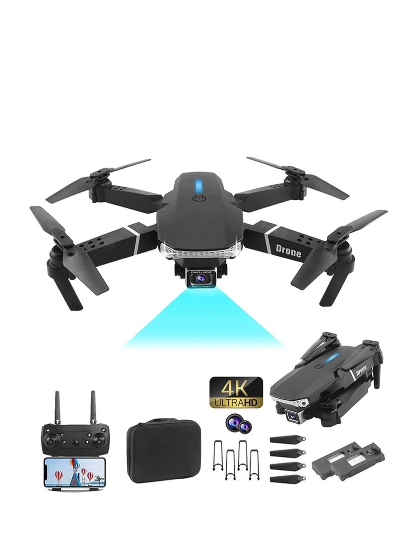 E88 PRO 4K Camera Drone – FPV WiFi Quad-Copter with Dual Camera, Intelligent Flight Modes, 360° Rotation, Gesture Control, Altitude Hold & Foldable Travel Design