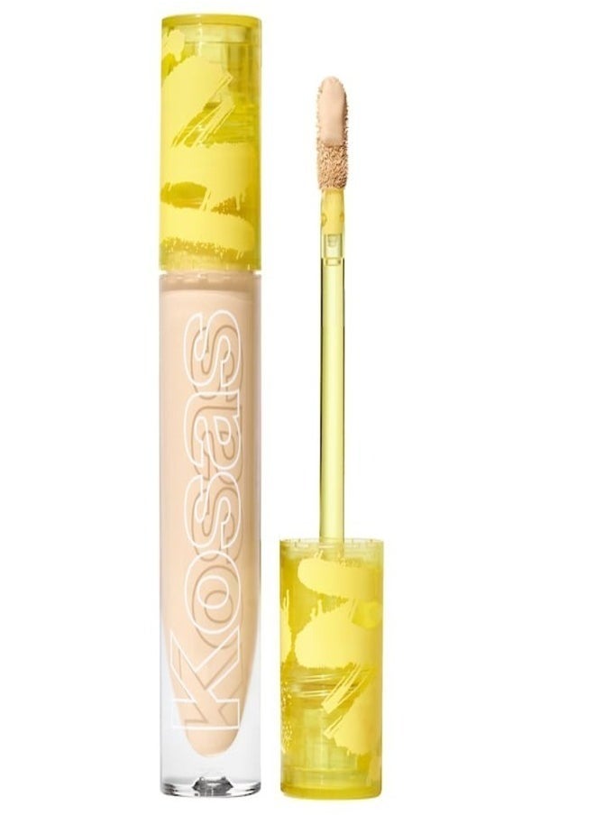 Kosas Revealer Super Creamy & Brightening Concealer with Caffeine & Hyaluronic Acid, Tone 04 N - Light Medium With Golden Undertones 5g - Medium to Full Coverage