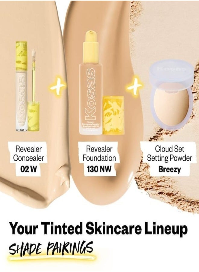 Kosas Revealer Super Creamy & Brightening Concealer with Caffeine & Hyaluronic Acid, Tone 04 N - Light Medium With Golden Undertones 5g - Medium to Full Coverage