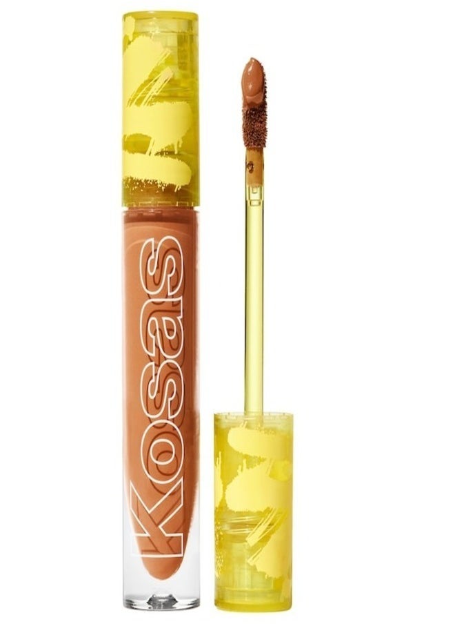 Kosas Revealer Super Creamy & Brightening Concealer with Caffeine & Hyaluronic Acid, Tone 08 W - Tan+ With Golden Undertones 5g - Medium to Full Coverage