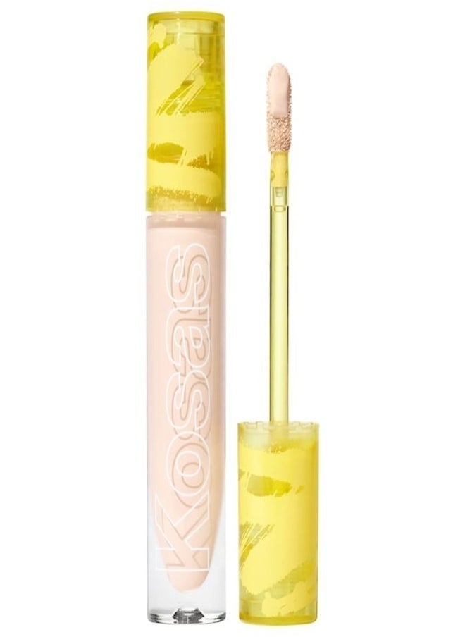 Kosas Revealer Super Creamy & Brightening Concealer with Caffeine & Hyaluronic Acid, Tone 2.5 C - Light With Cool Peach Undertones 5g - Medium to Full Coverage