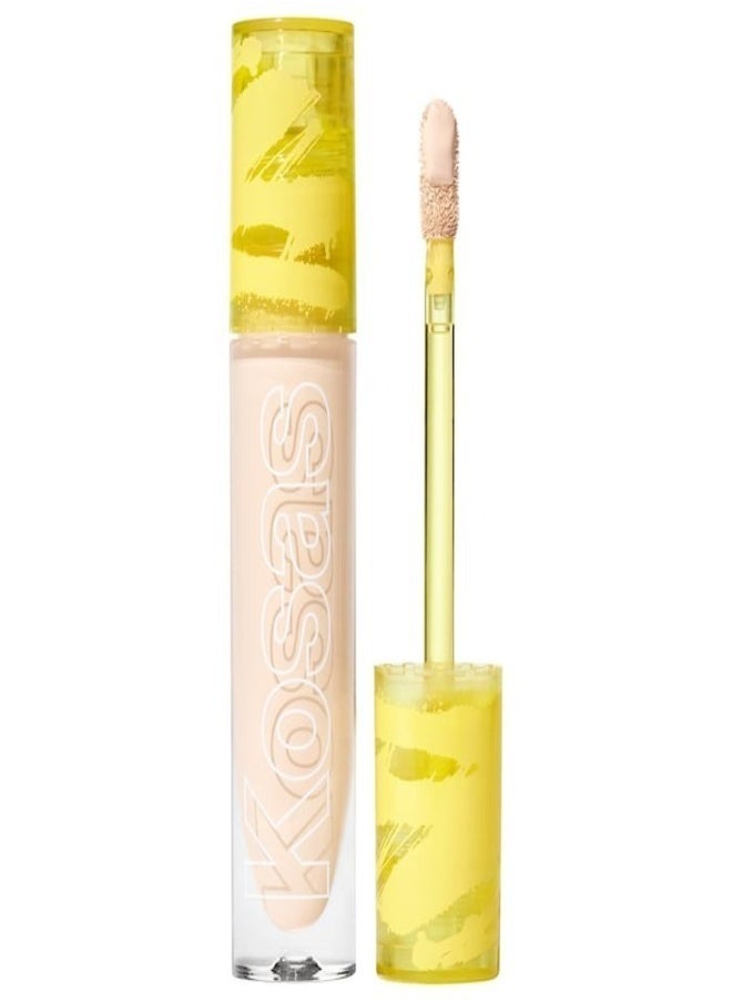 Kosas Revealer Super Creamy & Brightening Concealer with Caffeine & Hyaluronic Acid, Tone 1.5 C - Light With Pink Undertones 5g - Medium to Full Coverage