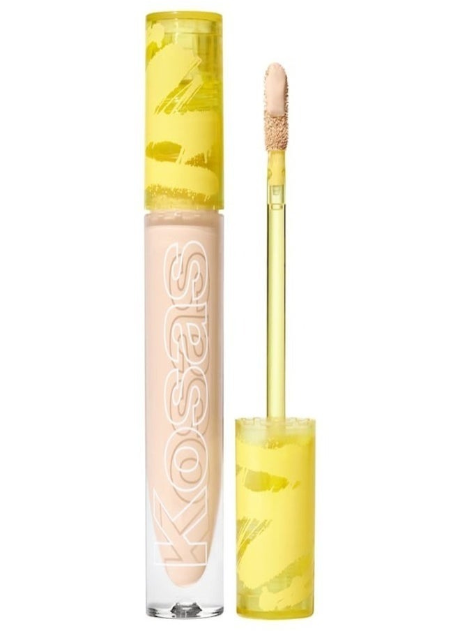 Kosas Revealer Super Creamy & Brightening Concealer with Caffeine & Hyaluronic Acid, Tone 3.2 O - Light With Neutral Olive Undertones 5g - Medium to Full Coverage