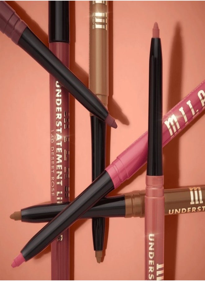 Milani Understatement Lipliner - 130 Audacious Pink – Long-Lasting, Creamy & Smudge-Proof Lip Pencil for Precise Definition