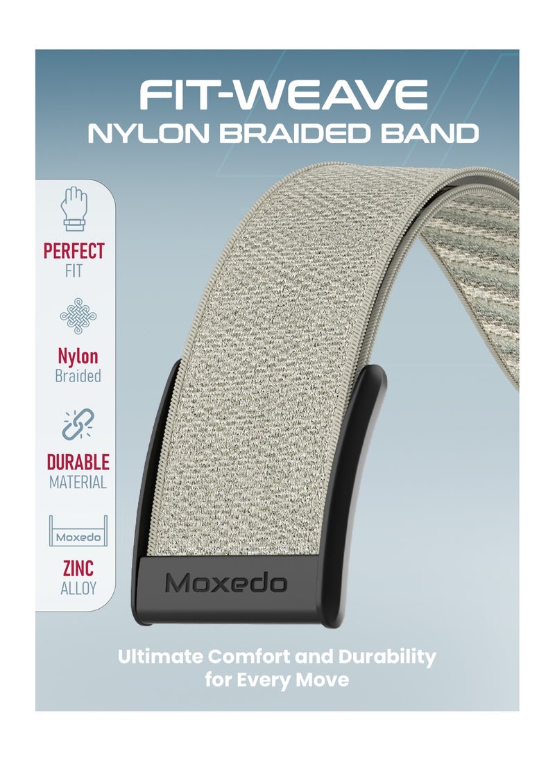 Moxedo Fit-Weave Nylon Braided Band - Starlight