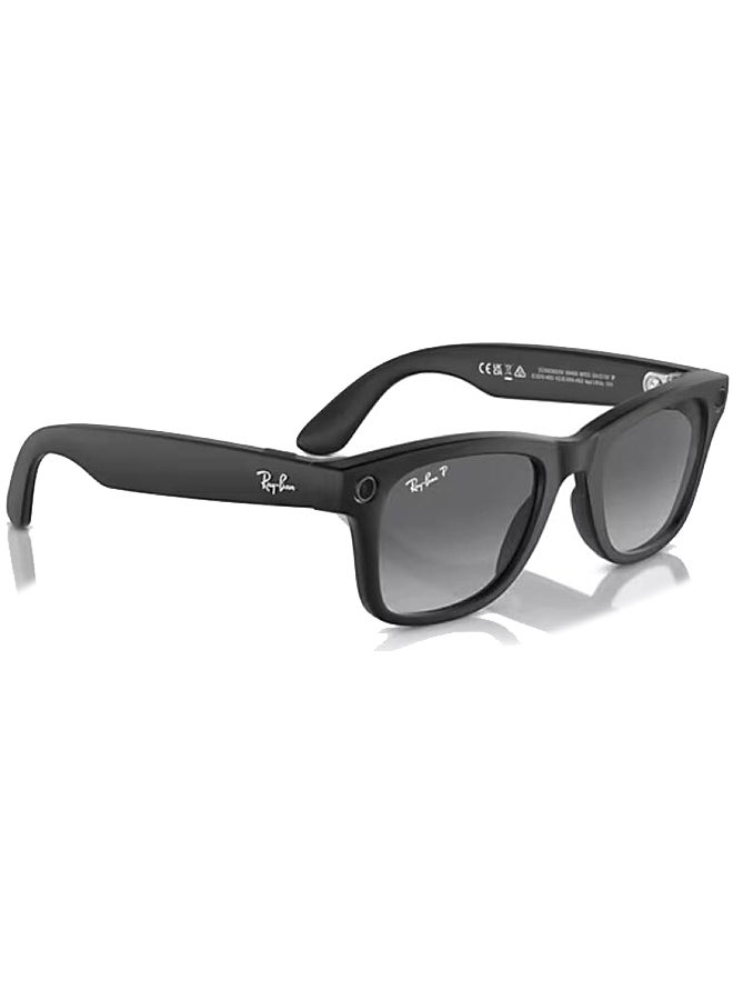 Ray-Ban Wayfarer Smart Glasses, Frame Matte, Polar Gradient Graphite Lenses | 601ST353/RW4006 Black