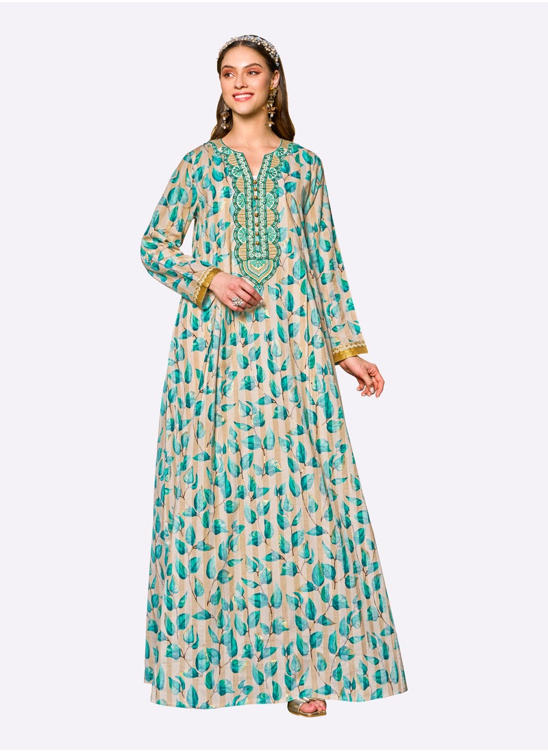 Sara Arabia Leaf Jalabiya