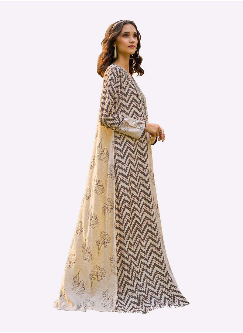 Sara Arabia Dual Design Jalabiya