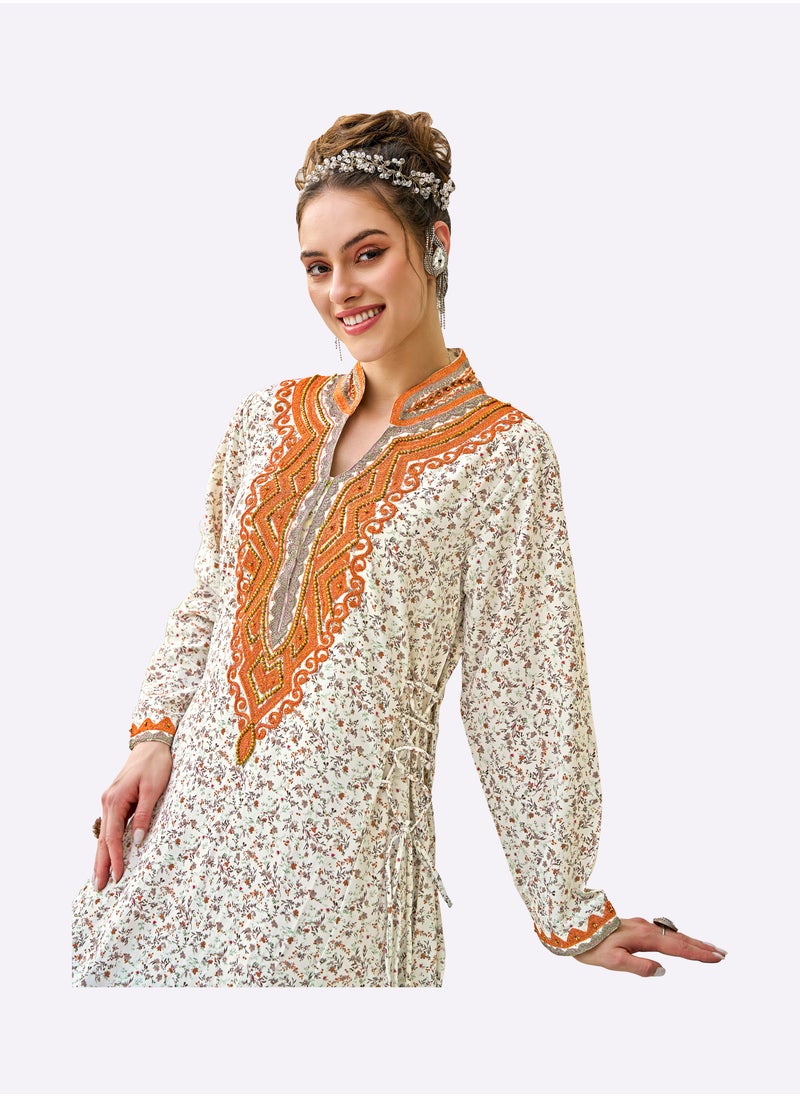 Sara Arabia Sprig Pattern Jalabiya