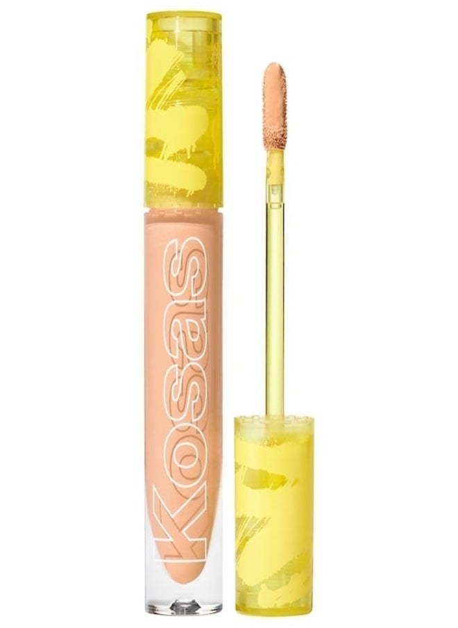 Kosas Revealer Super Creamy & Brightening Concealer with Caffeine & Hyaluronic Acid, Tone 6.2 N - Medium+ With Neutral Peach Undertones 5g - Medium to Full Coverage