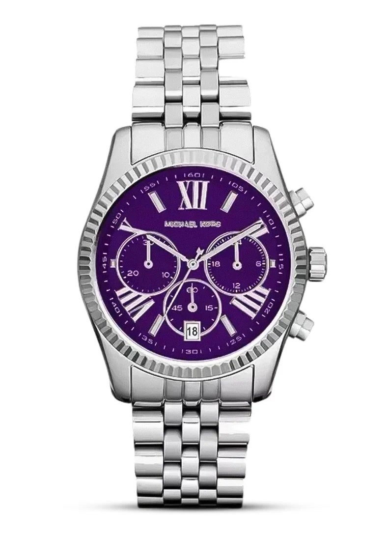 Michael Kors Lexington Chronograph Purple Dial Ladies Watch | MK6223