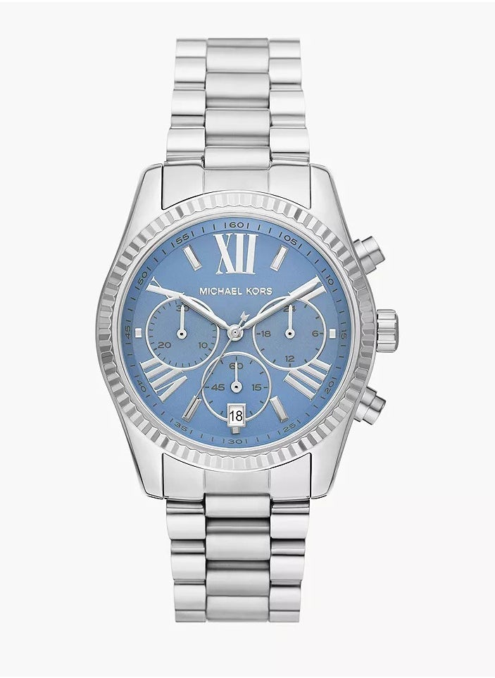 Michael Kors Women’s Quartz Silver Stainless Steel Blue Dial 38mm Watch MK7215