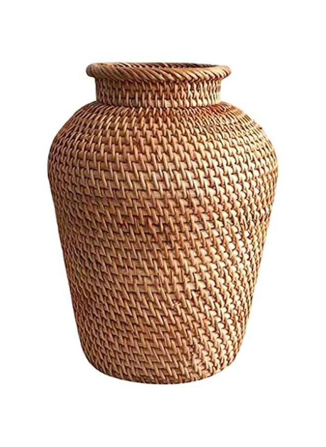 Rattan Vase Style Handmade Woven Plant Flower Vase Basket for Home Decor