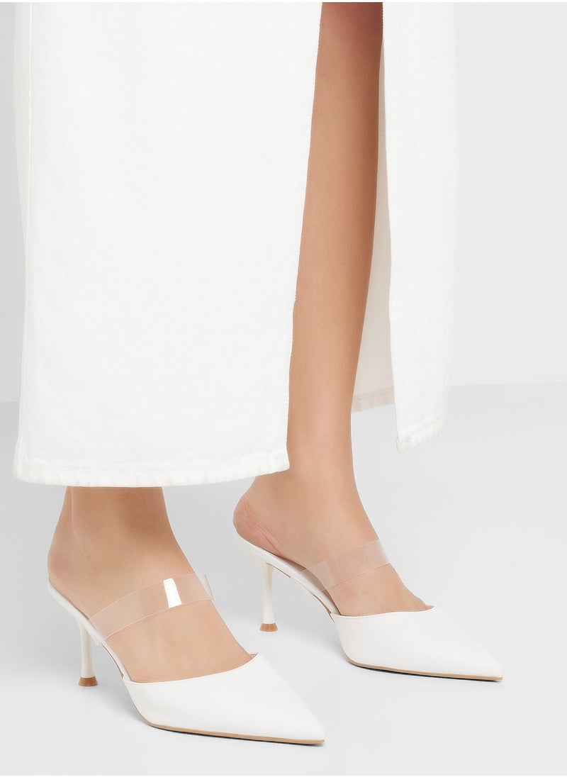 Clear Strap Pointy Pump
