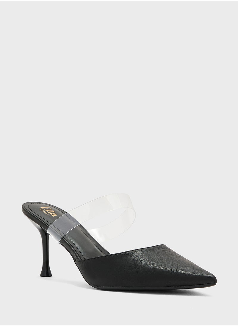 Clear Strap Pointy Pump