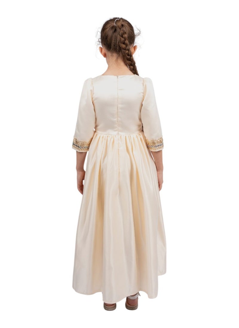 D' Daniela - Golden Bloom Jalabiya - Cream