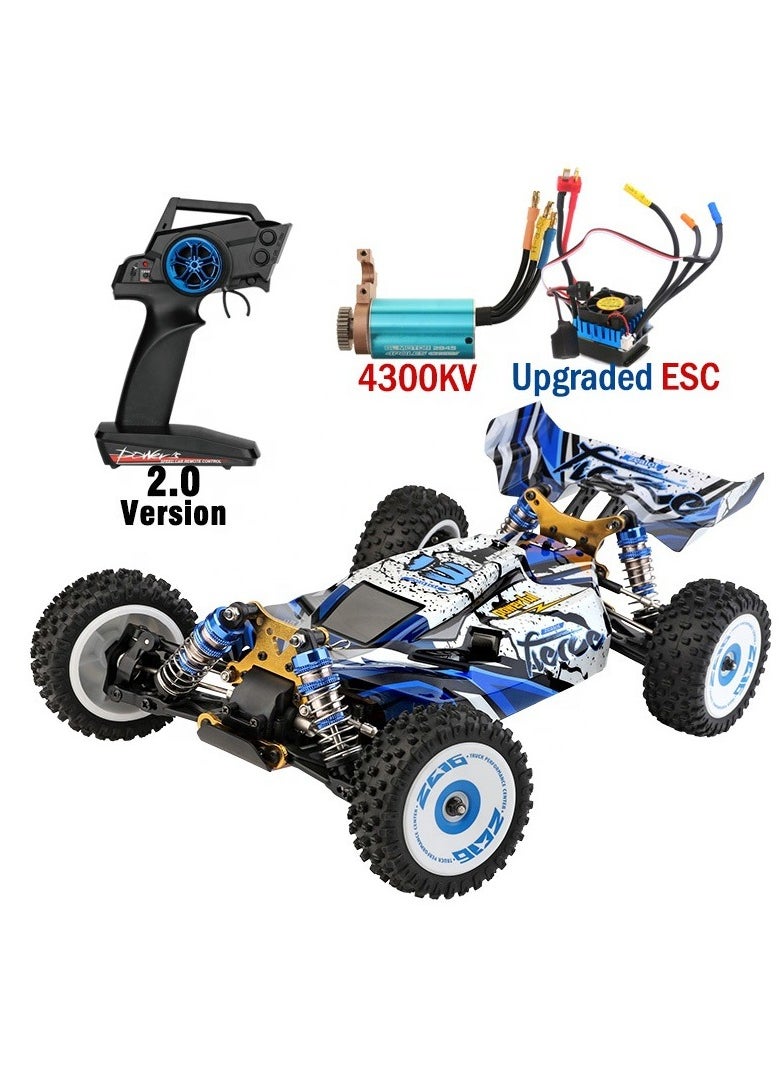 WLtoys 124017 1/12 Brushless Motor Off-Road Car High Speed RC Crawler 2.4GHz Racing Car 75km/h 4WD RTR Metal Chassis for Adult