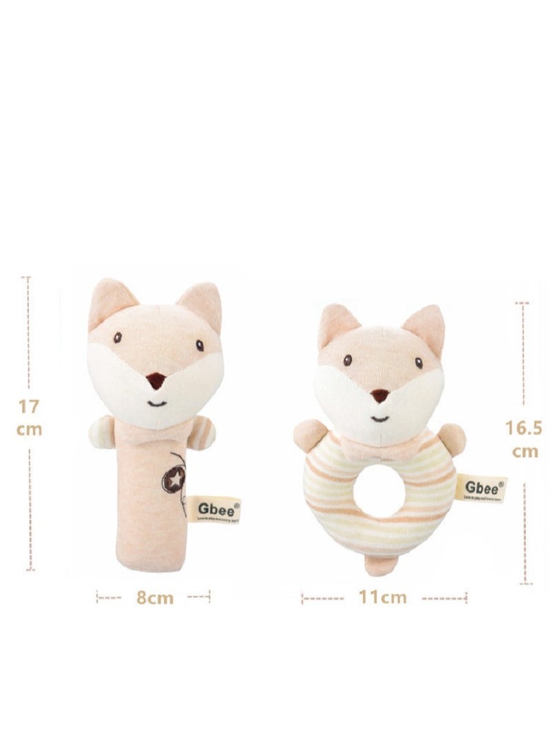 Top-Quality Material Organic Cotton Rattles Toy Set For Kids Hand Bell Infant Educational Mobiles Toys