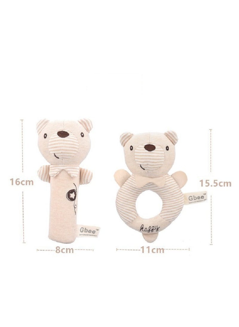 Top-Quality Material Organic Cotton Rattles Toy Set For Kids Hand Bell Infant Educational Mobiles Toys