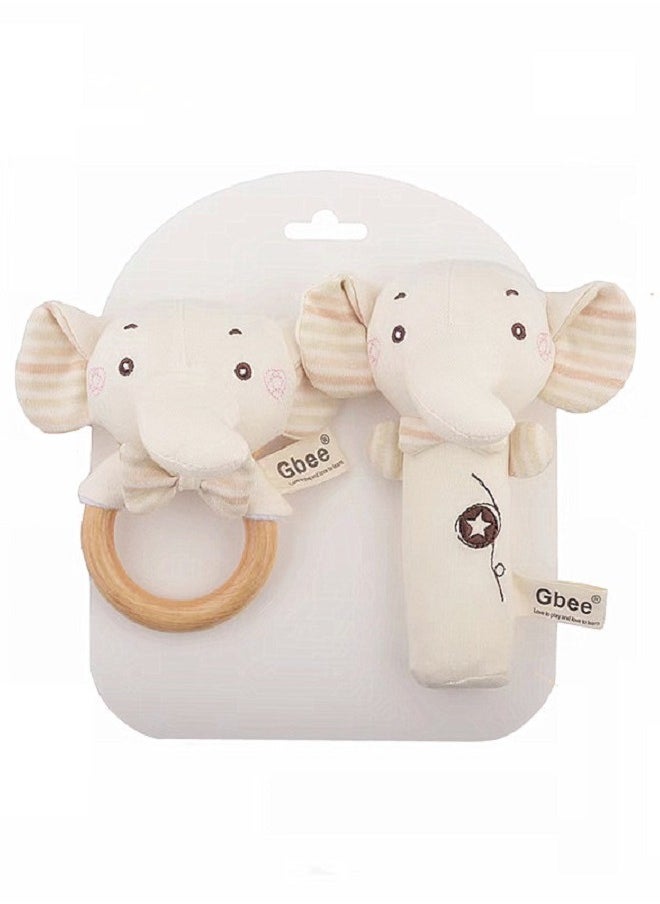 Top-Quality Material Organic Cotton Rattles Toy Set For Kids Hand Bell Infant Educational Mobiles Toys