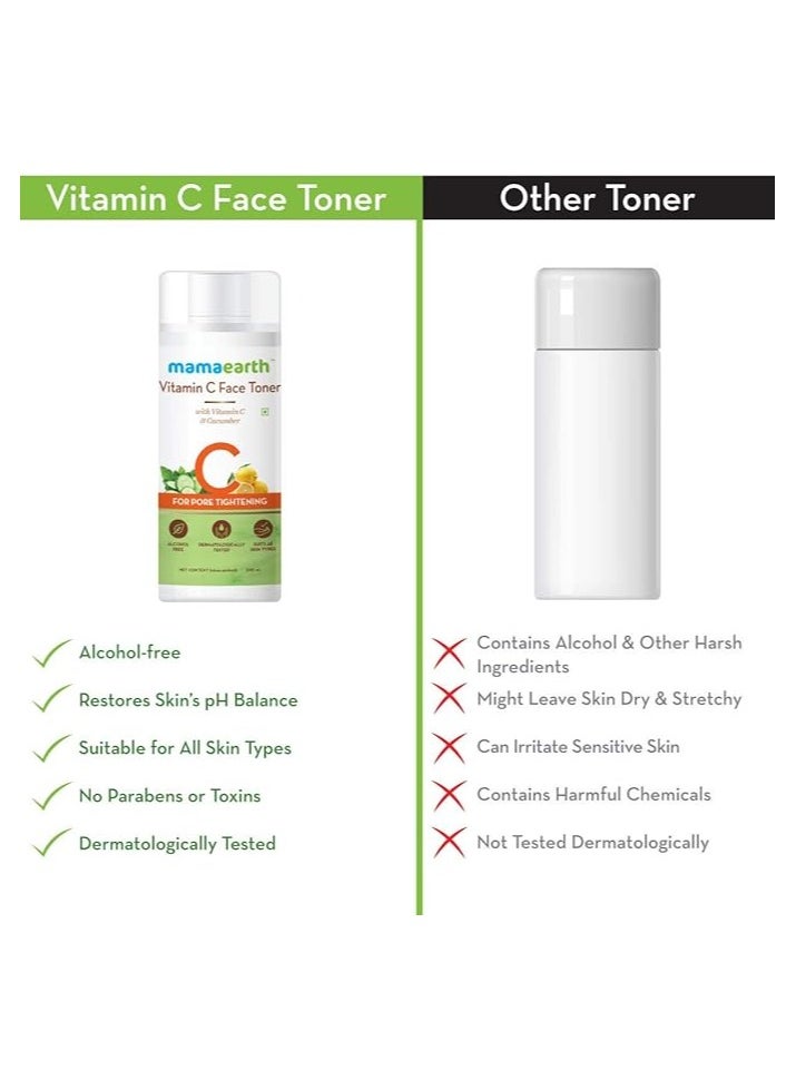 Mamaearth Vitamin C Glowing Skin Combo(Vitamin C - Face Wash 1ml + Toner 2ml)