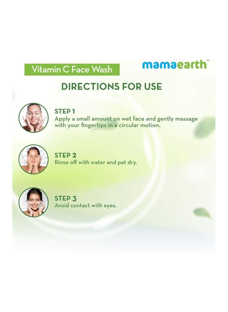 Mamaearth Vitamin C Glowing Skin Combo(Vitamin C - Face Wash 1ml + Toner 2ml)