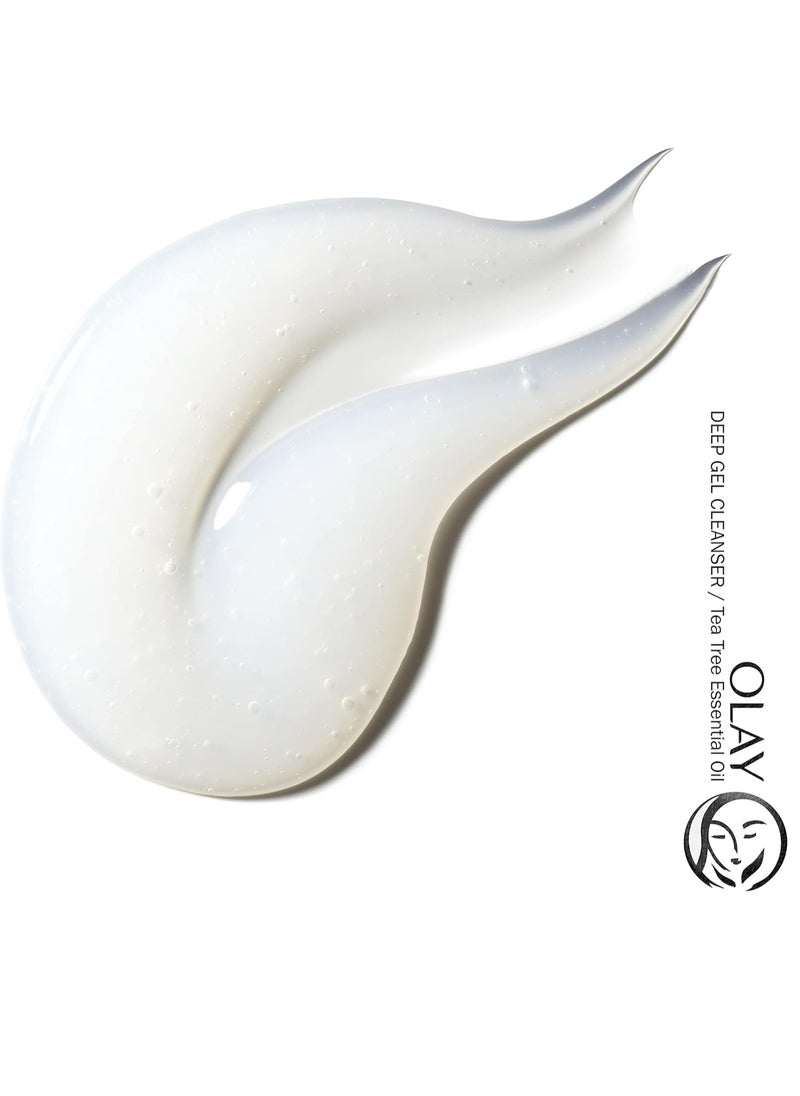 Olay Deep Gel Cleanser with Tea Tree Essential Oil, 16 Oz