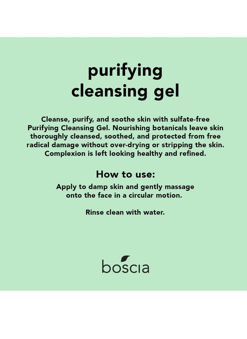 boscia Purifying Cleansing Gel - Vegan, Cruelty-Free, Natural and Clean Skincare | Daily Natural Purifying Deep Cleansing Gel Face Cleanser, 5 fl oz