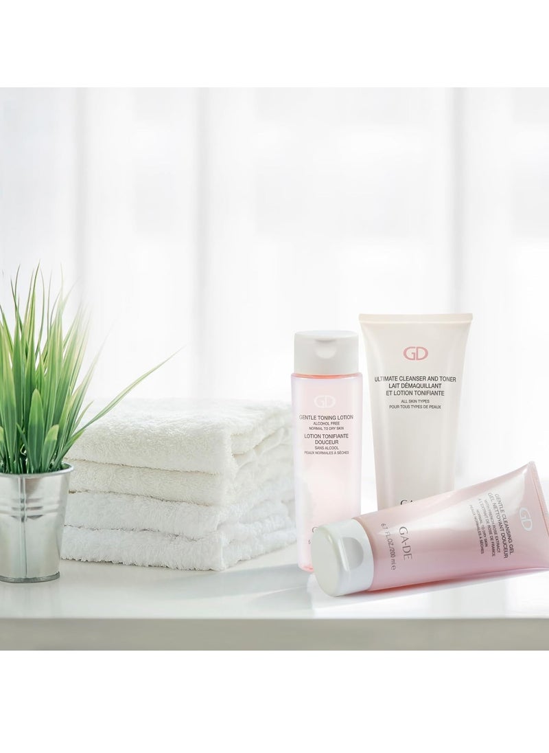 GA-DE Gentle Cleansing Gel - Normal to Dry Skin - Nourishing Fresh Cleansing Gel with French Rose, Purple Orchid, and Vitamin E - 6.7 oz