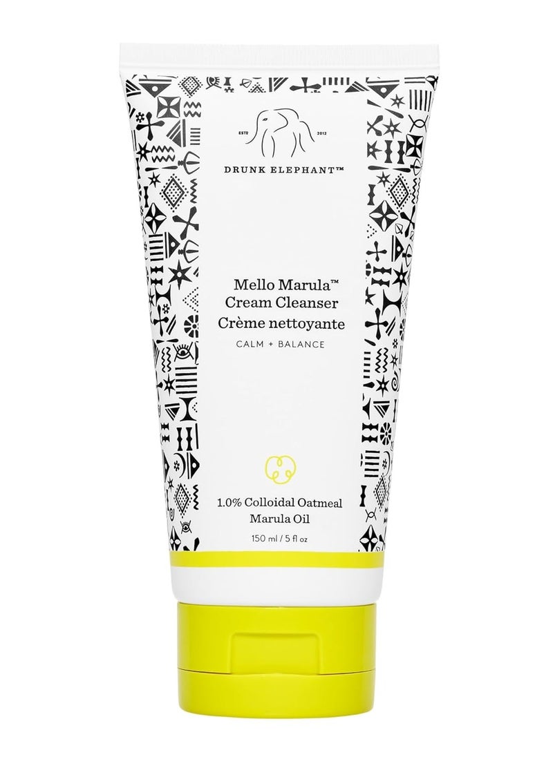 Drunk Elephant Mello Marula Cream Cleanser - 150 ml - gentle face wash - free of essential oils, silicones, and fragrances