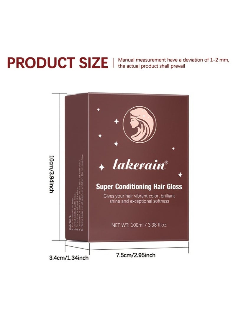 100ml Super Conditioning Hair Gloss Gives Hair Vibrant Color Shine Softness and Hydration Permanent Coloring Moisturize Smooth Hairs Easy Use Hair Color Hair Dye Copper Crush 04