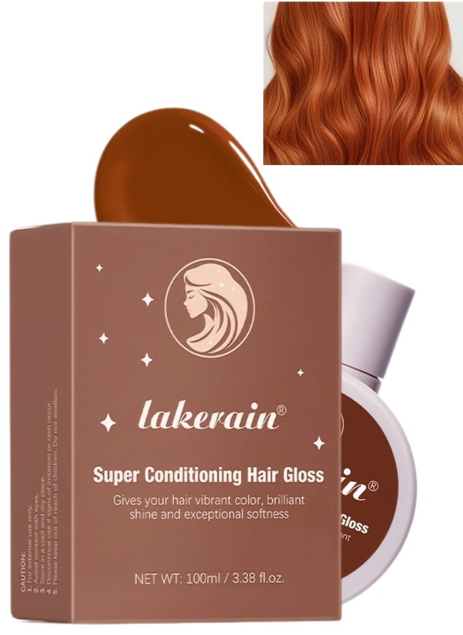 100ml Super Conditioning Hair Gloss Gives Hair Vibrant Color Shine Softness and Hydration Permanent Coloring Moisturize Smooth Hairs Easy Use Hair Color Hair Dye Copper Crush 04