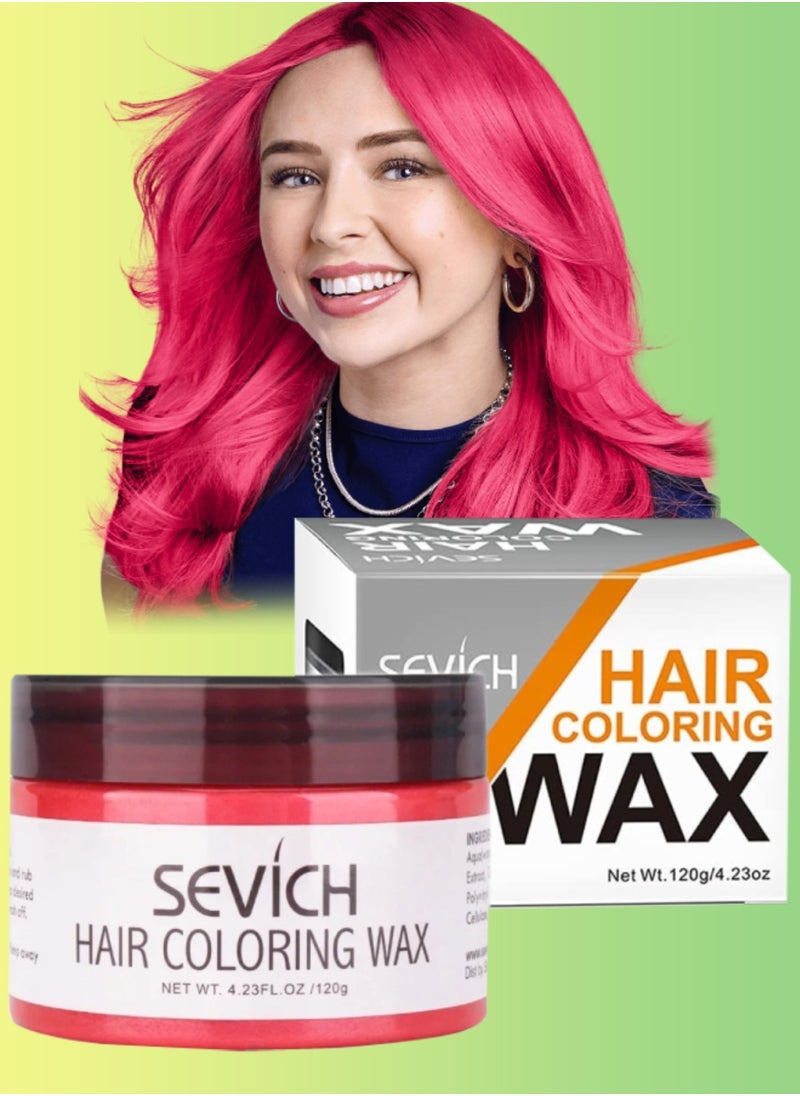 120g Hair Coloring Wax Hair Color Material for Temporary Hair Color Hair Dye Coloring Wax Washable Natural Instant Hair Color Cream Temporary Hair Dye Wax Hair Style Dye Mud Pink