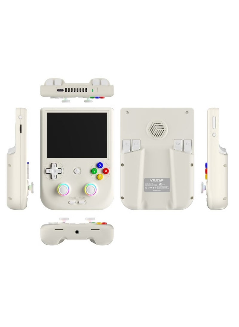 ANBERNIC RG406V Handheld Game Console Unisoc T820 Android 13 4-inch IPS multi-touch screen 5500mAh 5G WIFI Bluetooth Retro Video Players (White 256G)