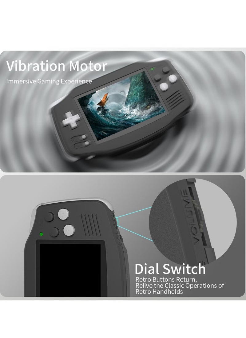 ANBERNIC RG 34XX Handheld Game Console H700 quad-core ARM Android 13 3.4-inch IPS full-view angle 3500mAh 5G WIFI Bluetooth Retro Video Players (Black 32+64G