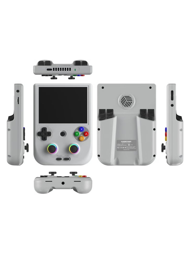 ANBERNIC RG406V Handheld Game Console Unisoc T820 Android 13 4-inch IPS multi-touch screen 5500mAh 5G WIFI Bluetooth Retro Video Players (Grey 128G)