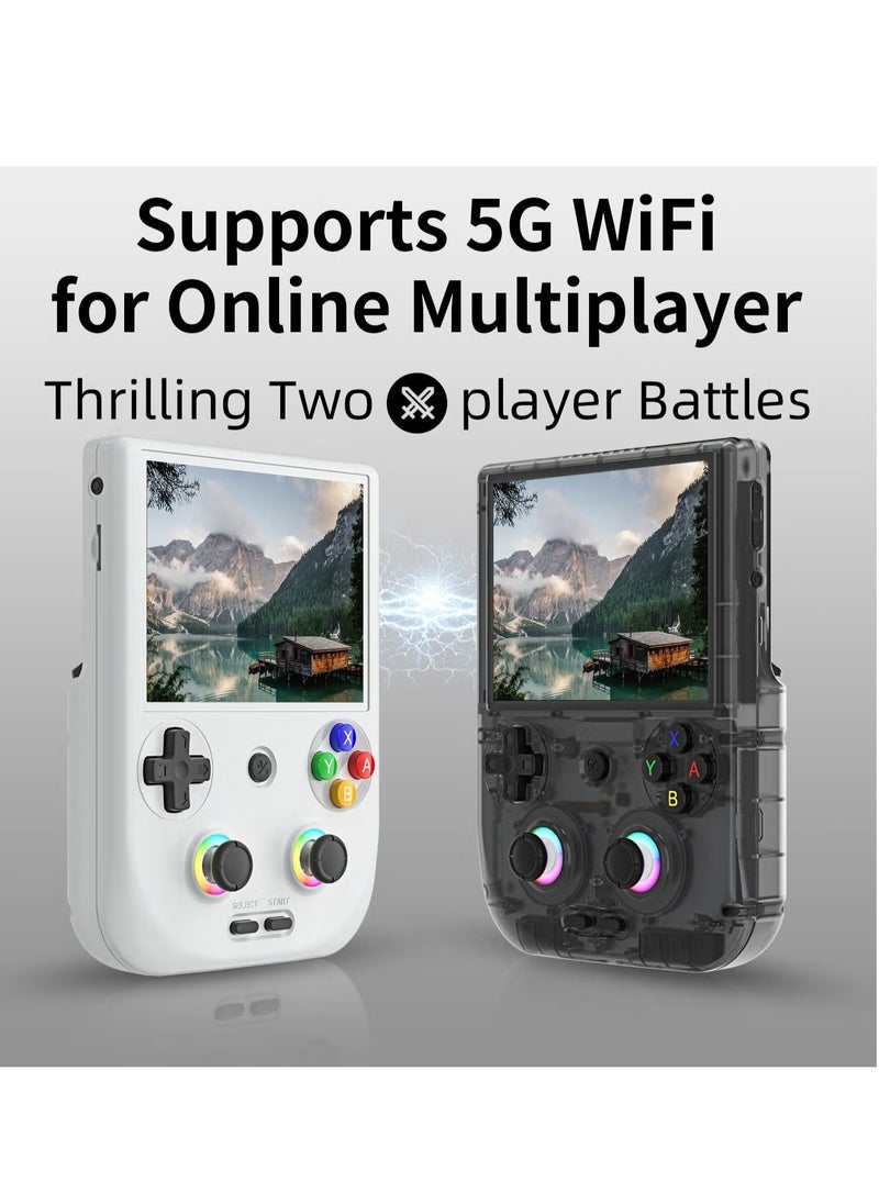 ANBERNIC RG406V Handheld Game Console Unisoc T820 Android 13 4-inch IPS multi-touch screen 5500mAh 5G WIFI Bluetooth Retro Video Players (Grey 128G)