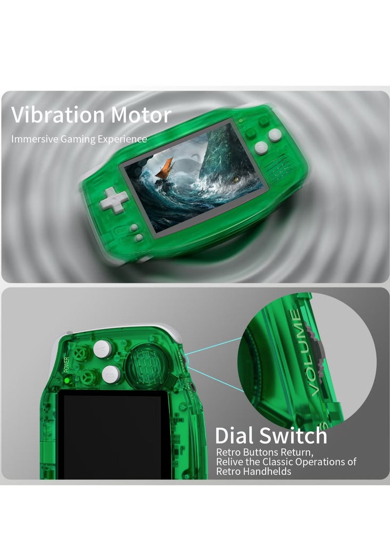 ANBERNIC RG 34XX Handheld Game Console H700 quad-core ARM Android 13 3.4-inch IPS full-view angle 3500mAh 5G WIFI Bluetooth Retro Video Players (Green 32+64G