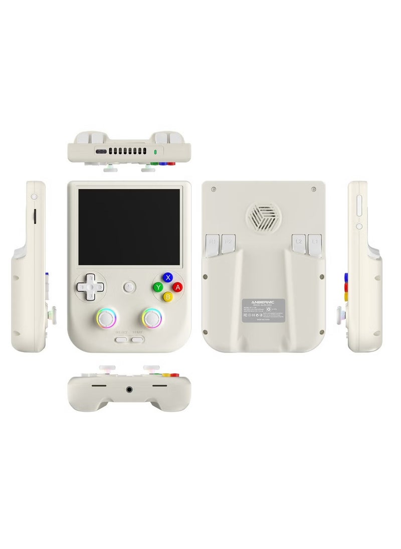 ANBERNIC RG406V Handheld Game Console Unisoc T820 Android 13 4-inch IPS multi-touch screen 5500mAh 5G WIFI Bluetooth Retro Video Players (White 128G)