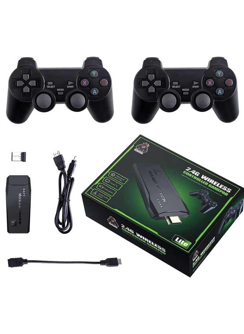 Wireless Game Console 2.4G HD Arcade PS1 Home TV Mini Game Console U Bao Retro Game Console Wireless Gamepad Controller 64G (new package)