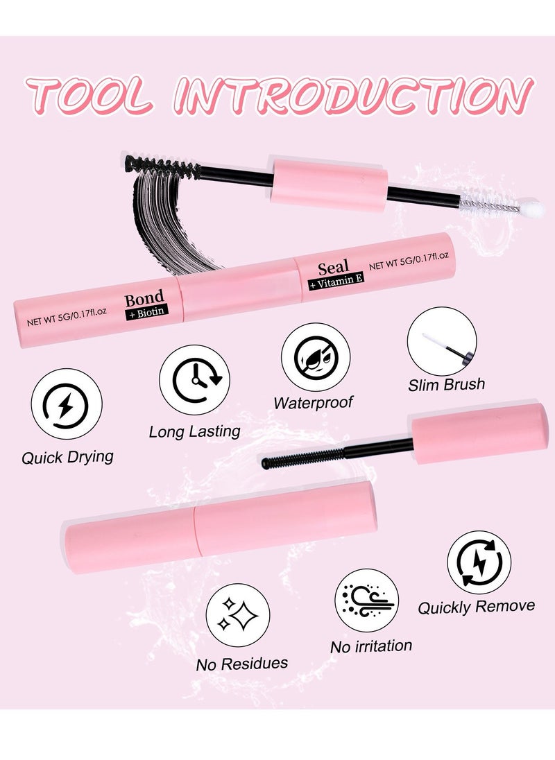 4 Styles DIY Eyelash Extension Kit 378 Clusters, 8-16mm Mixed Individual Lashes Cluster, Natural Curl Personal Eyelash Set, Segmented False Eyelashes, Thick Eyelashes